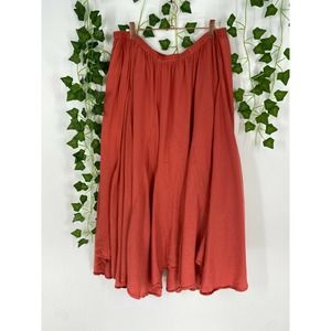 Soft Surroundings Pleated Maxi Skirt Elastic Waist